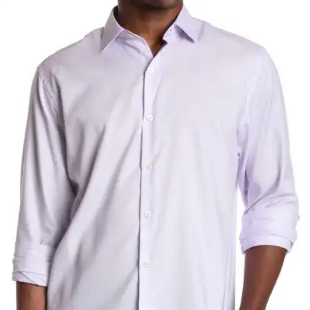 Bugatchi Micro Print Classic Fit Sport Shirt-XL